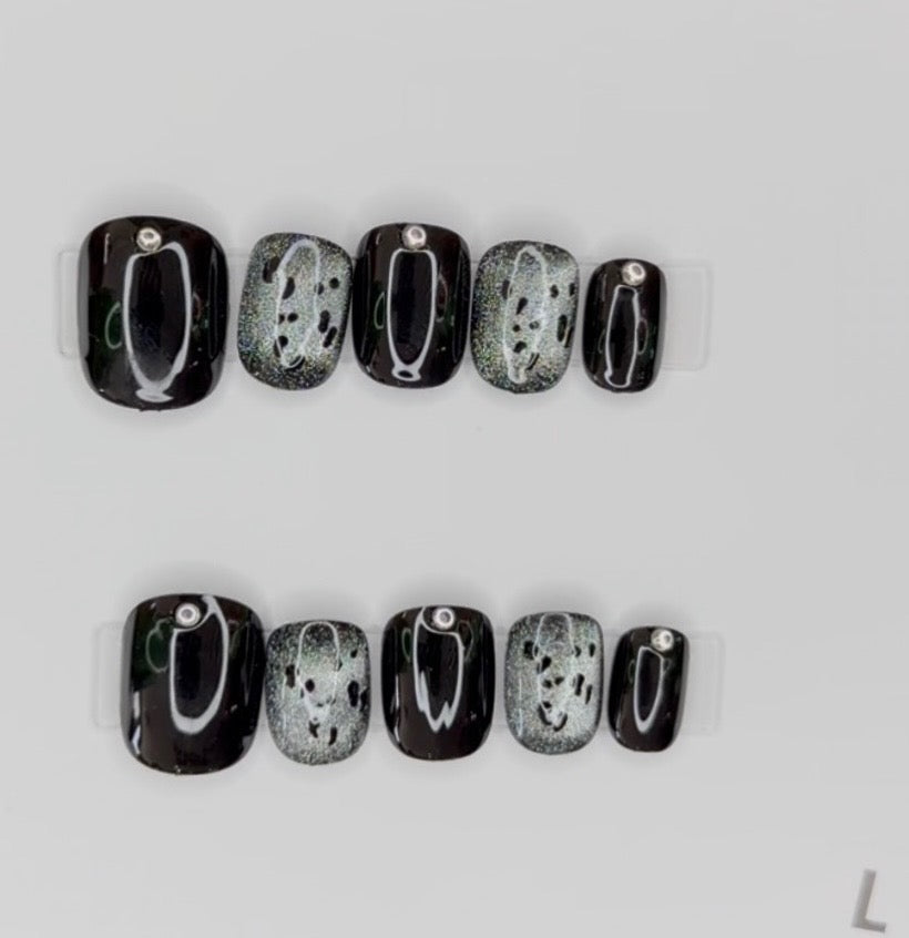 Press On Nail - Black Large 1.5CM