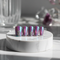 Holographic Chrome Silver Leaf Press-On Nails Product Image