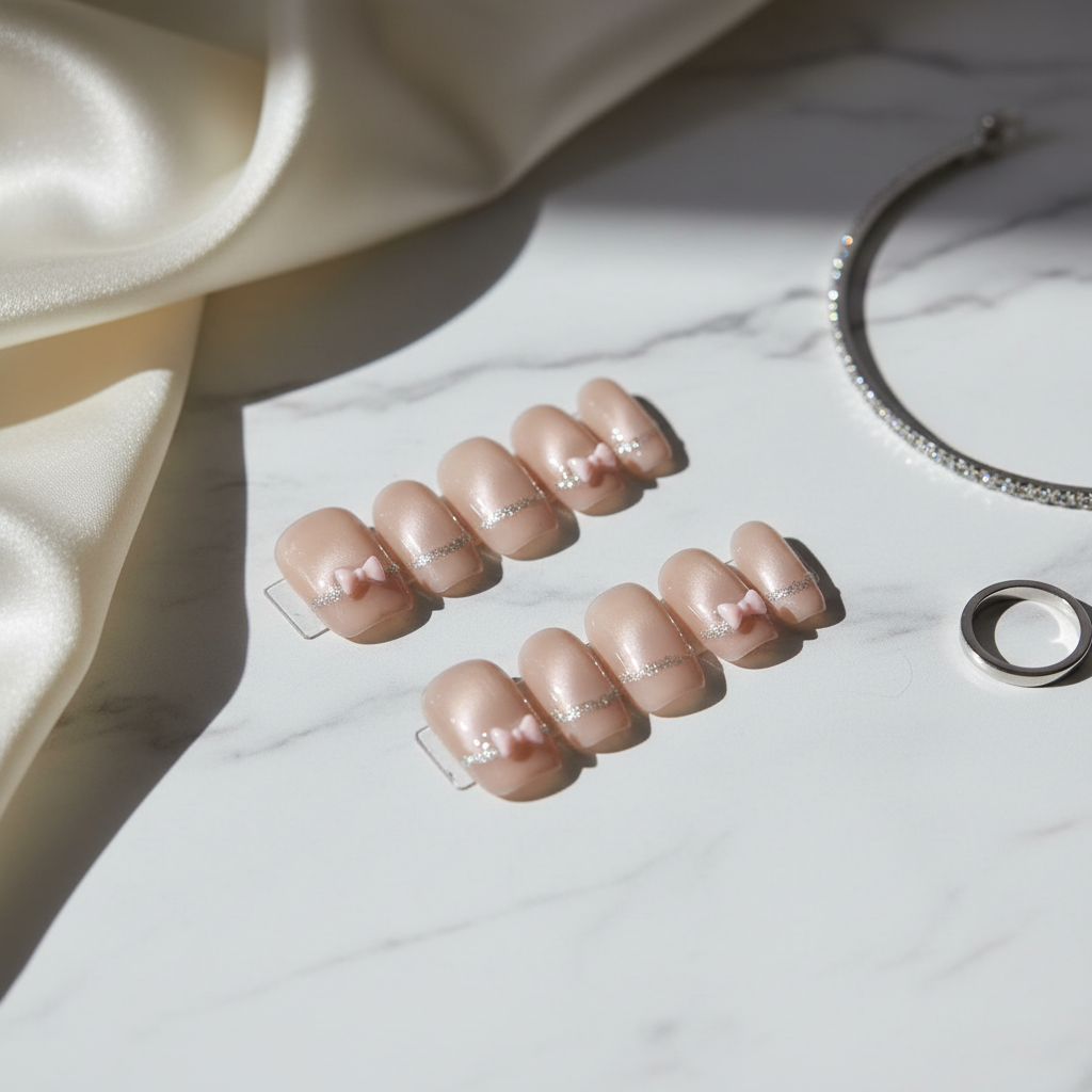 Press On Nail product in elegant setting