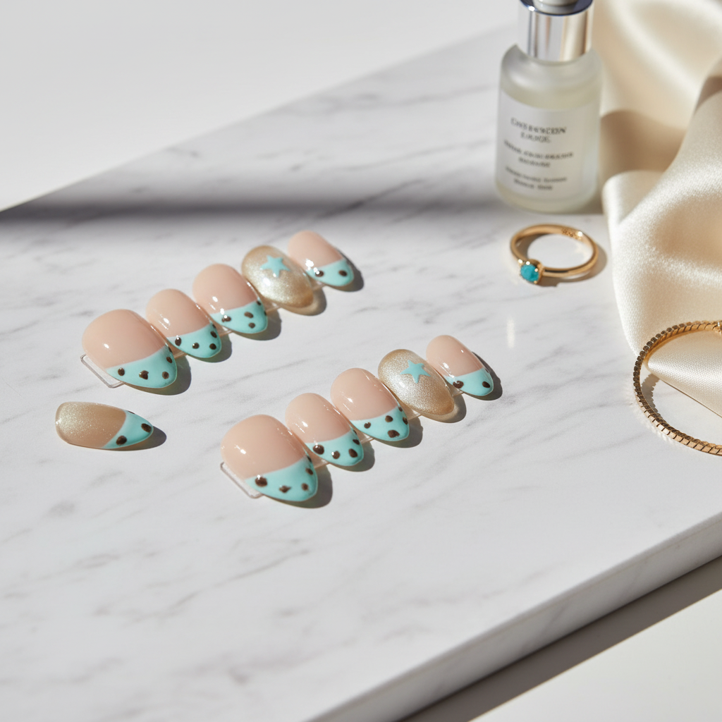 Press On Nail product in elegant setting