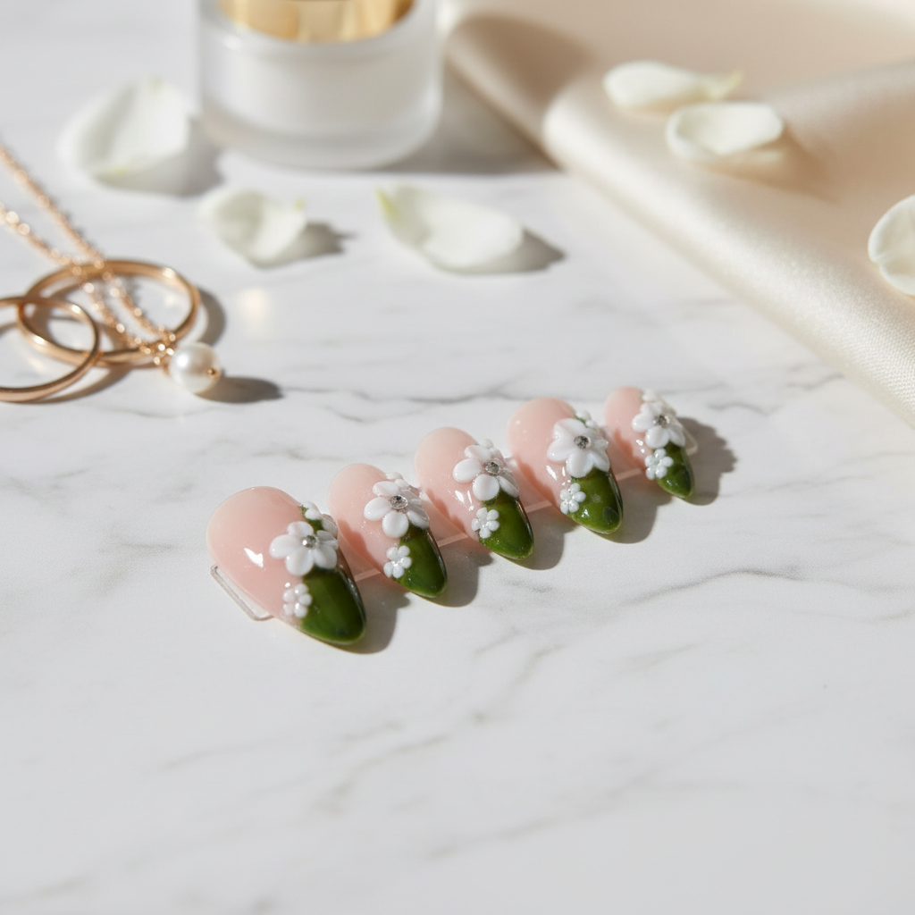 Press On Nails product in elegant setting
