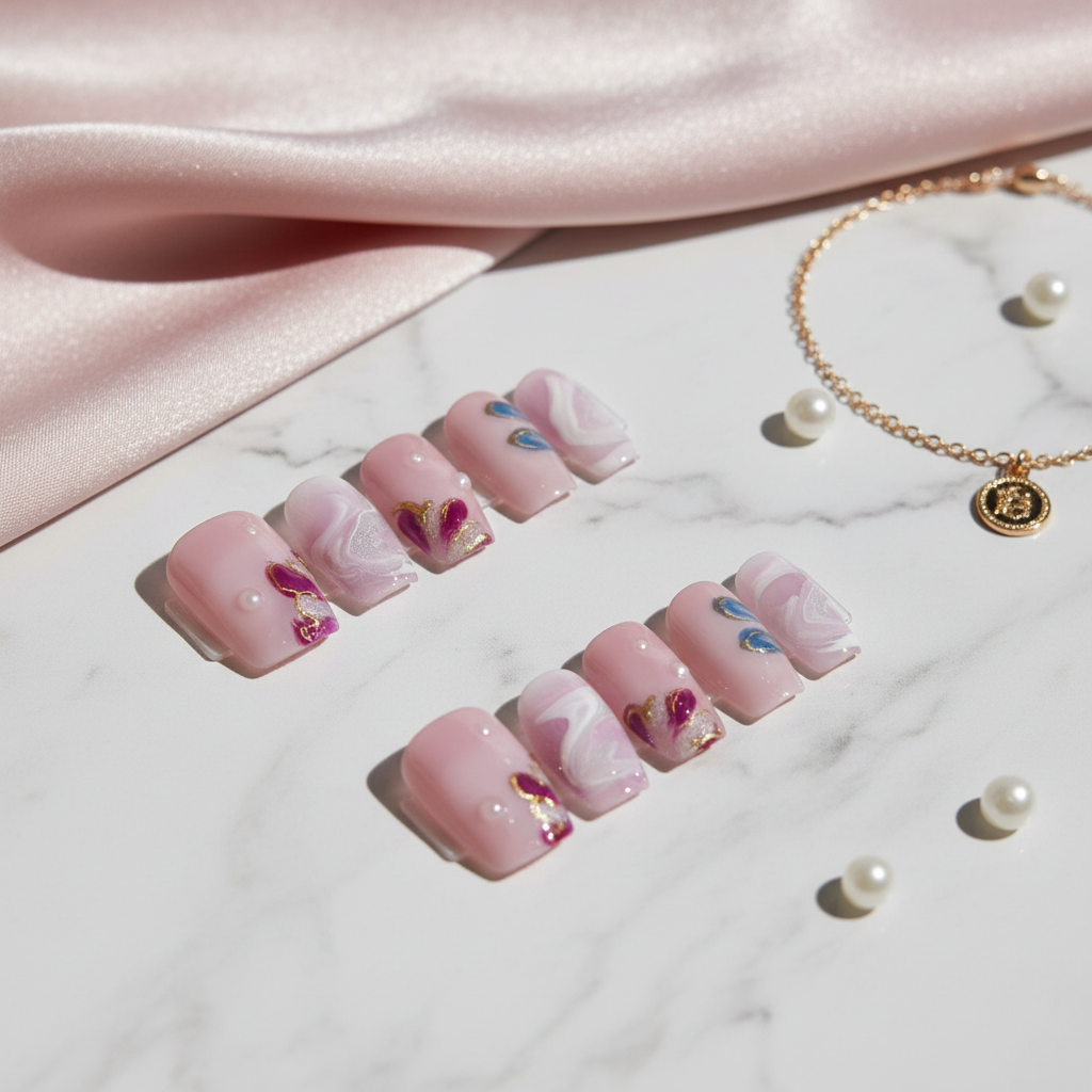 Press On Nails product in elegant setting