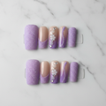 Purple Glitter Press-On Nails